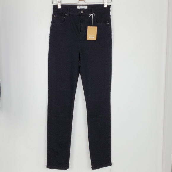 Reformation Denim - Reformation High & Skinny Jean  Black Size 28